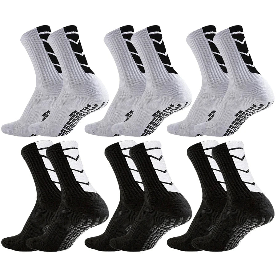 6Pairs Men Women Towel Bottom Athletic Socks for Football Basketball Baseball Rugby Soccer Running Tennis Non Slip