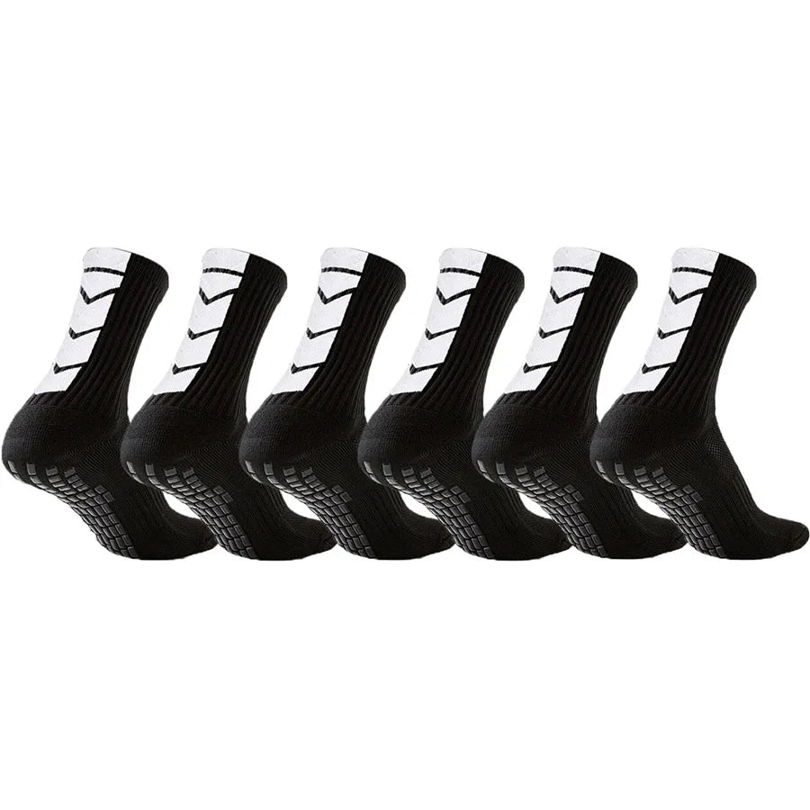 6Pairs Men Women Towel Bottom Athletic Socks for Football Basketball Baseball Rugby Soccer Running Tennis Non Slip