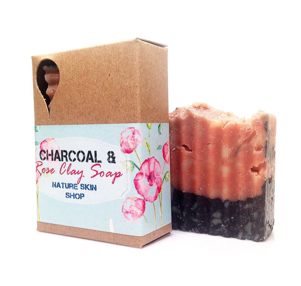 Bay Rum Activated Charcoal And Rose Clay Healing Bar, Natural Cold Process