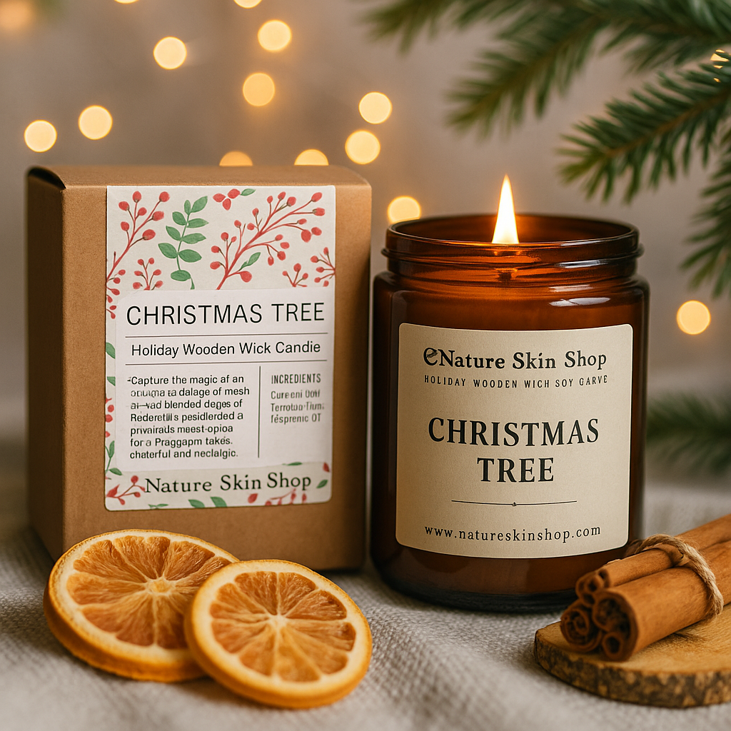 Christmas Tree Wood Wick Soy Candle